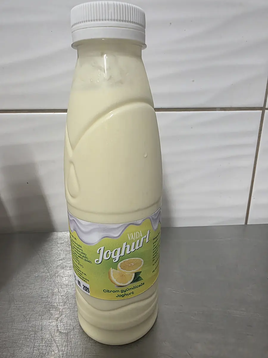 Citrom gyümölcsös joghurt, 500 g-os palack